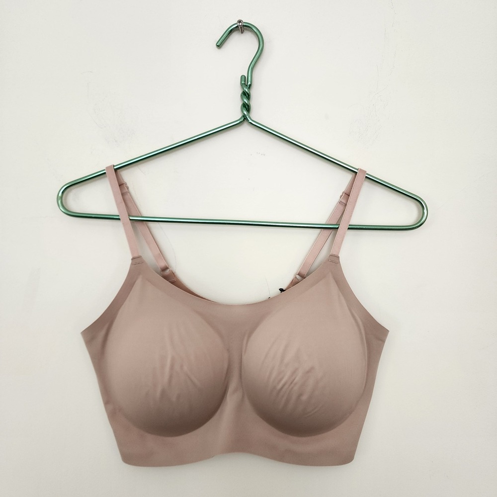 EBY Relief Bralette Nude Beige Seamless Wireless Mesh Back Bra XL NWT